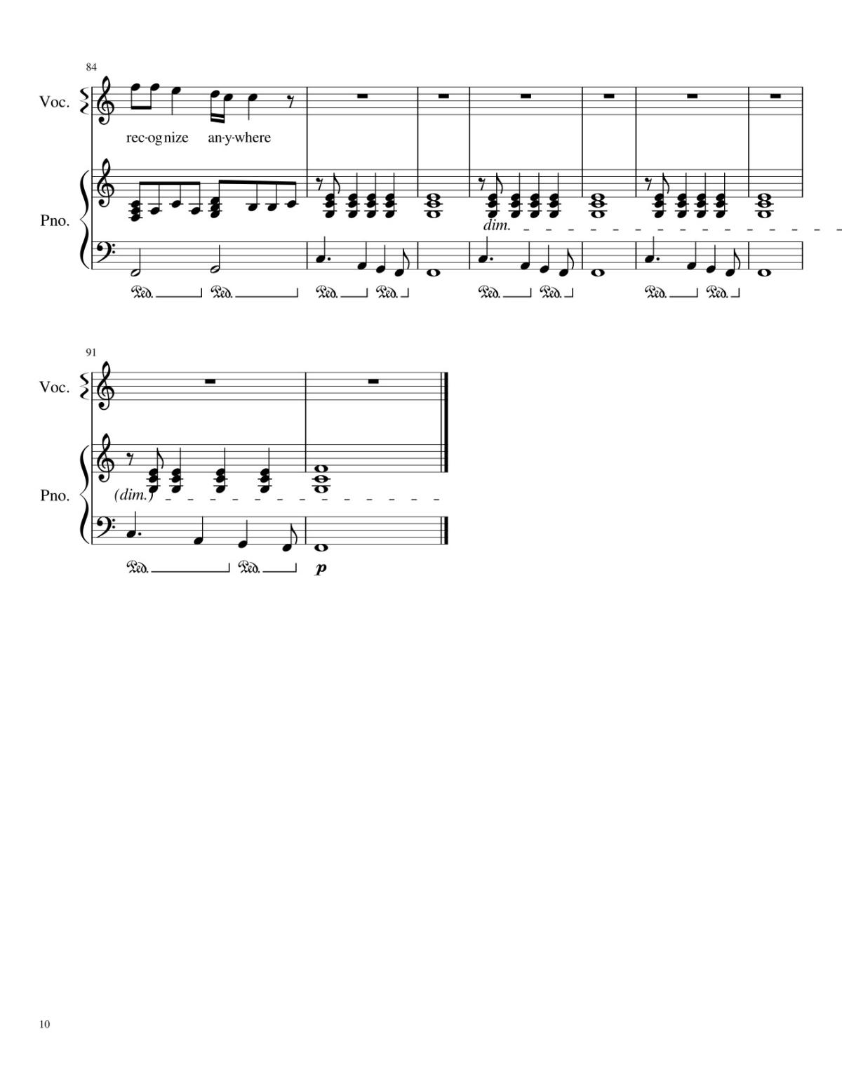 Page 10 of the piano sheet music PDF – New Year
