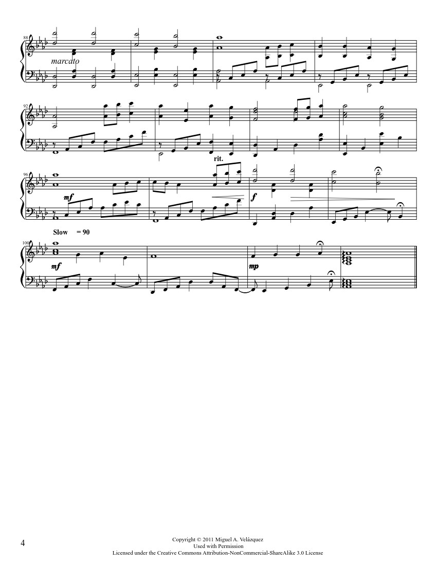 Key E major C♯ minor E C♯m Dennis L Jernigan Arranged by Miguel Angel Velázquez, Trang 4