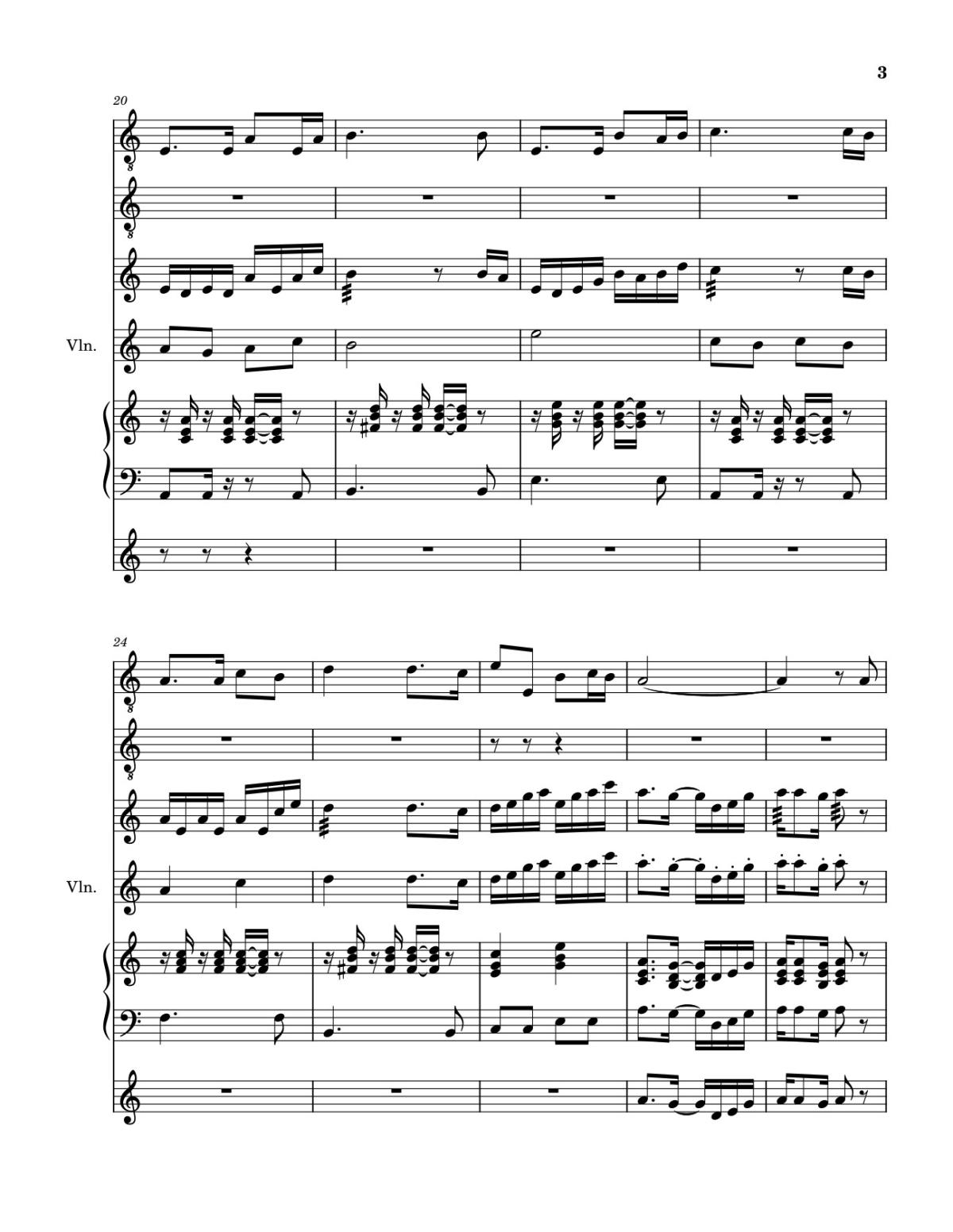 Page 3 of the piano sheet music PDF Piano Guitar Tab – Hiến Lễ Tình Yêu (hợp xướng Guitar, Harp, Violin, Piano, Xylophone) by Lm. Hoài Bắc