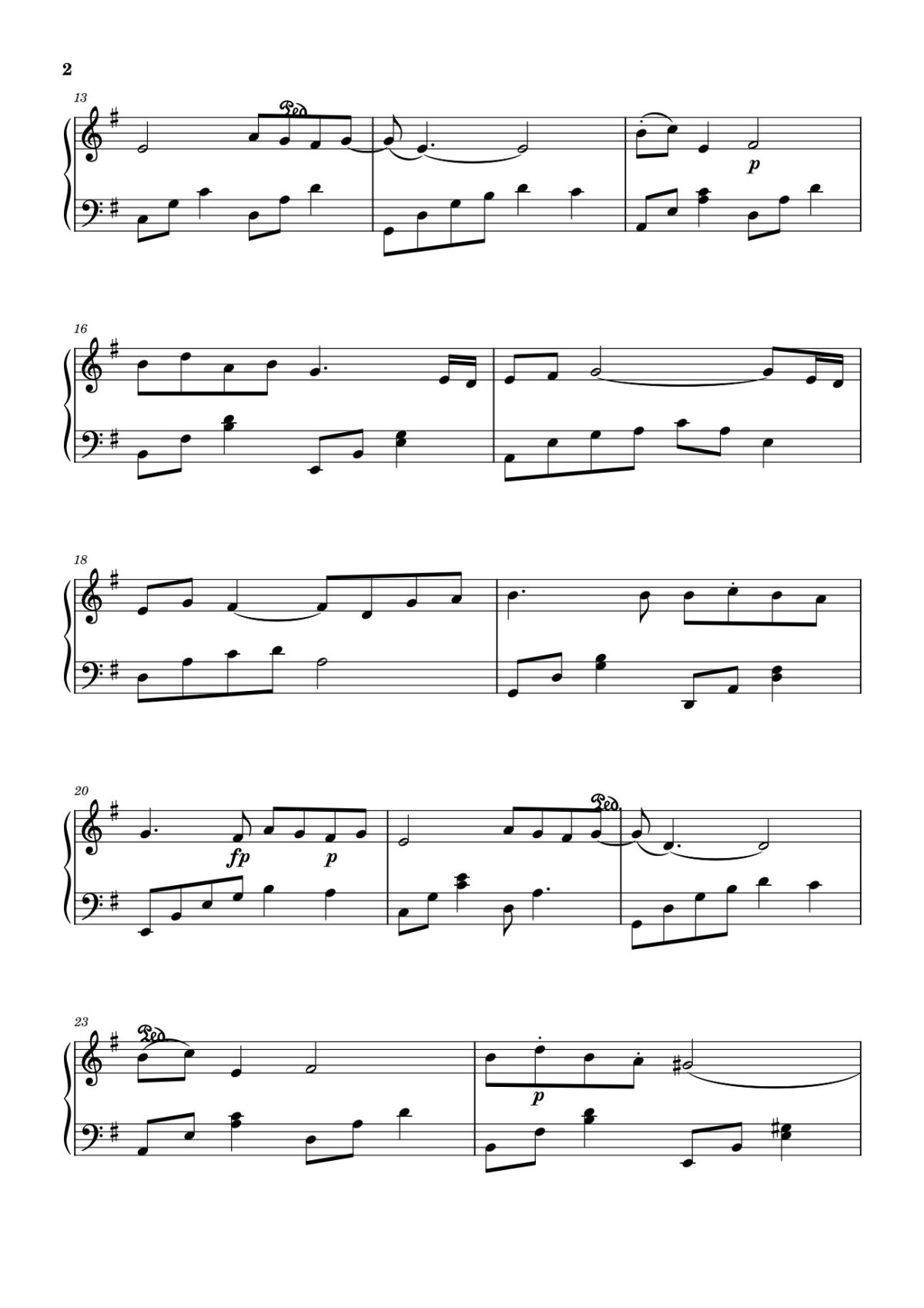Page 2 of the piano sheet music PDF – Sài Gòn đau lòng quá Sheet Piano by Hứa Kim Tuyền