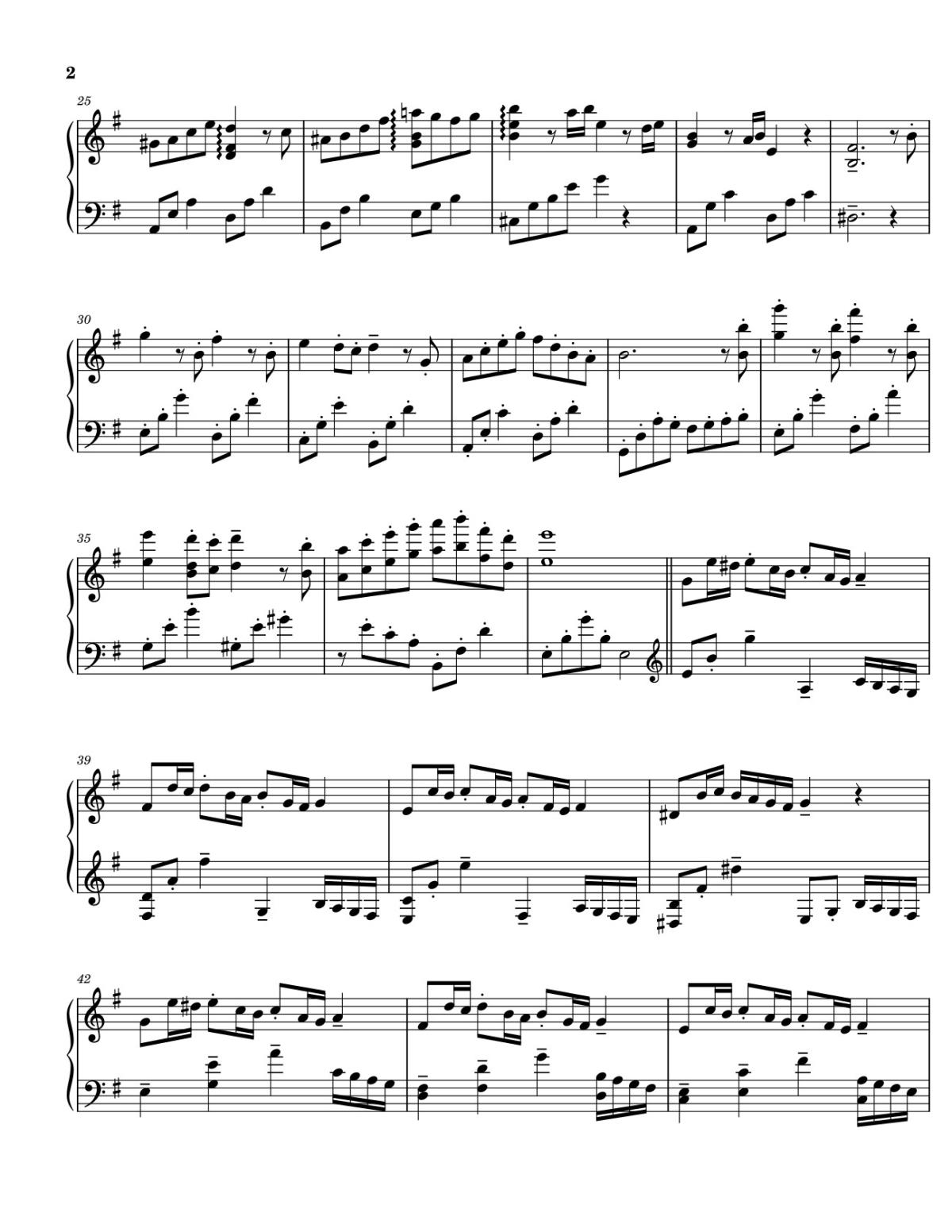 Page 2 of the piano sheet music PDF – A town with an ocean view - Joe Hisaishi Sheet Piano by Joe Hisaishi
