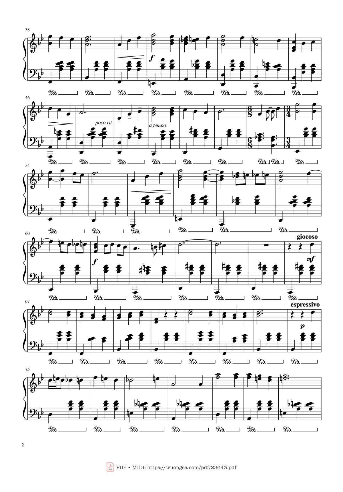 Page 2 of the piano sheet music PDF – Merry-Go-Round Of Life Sheet Piano by Joe Hisaishi