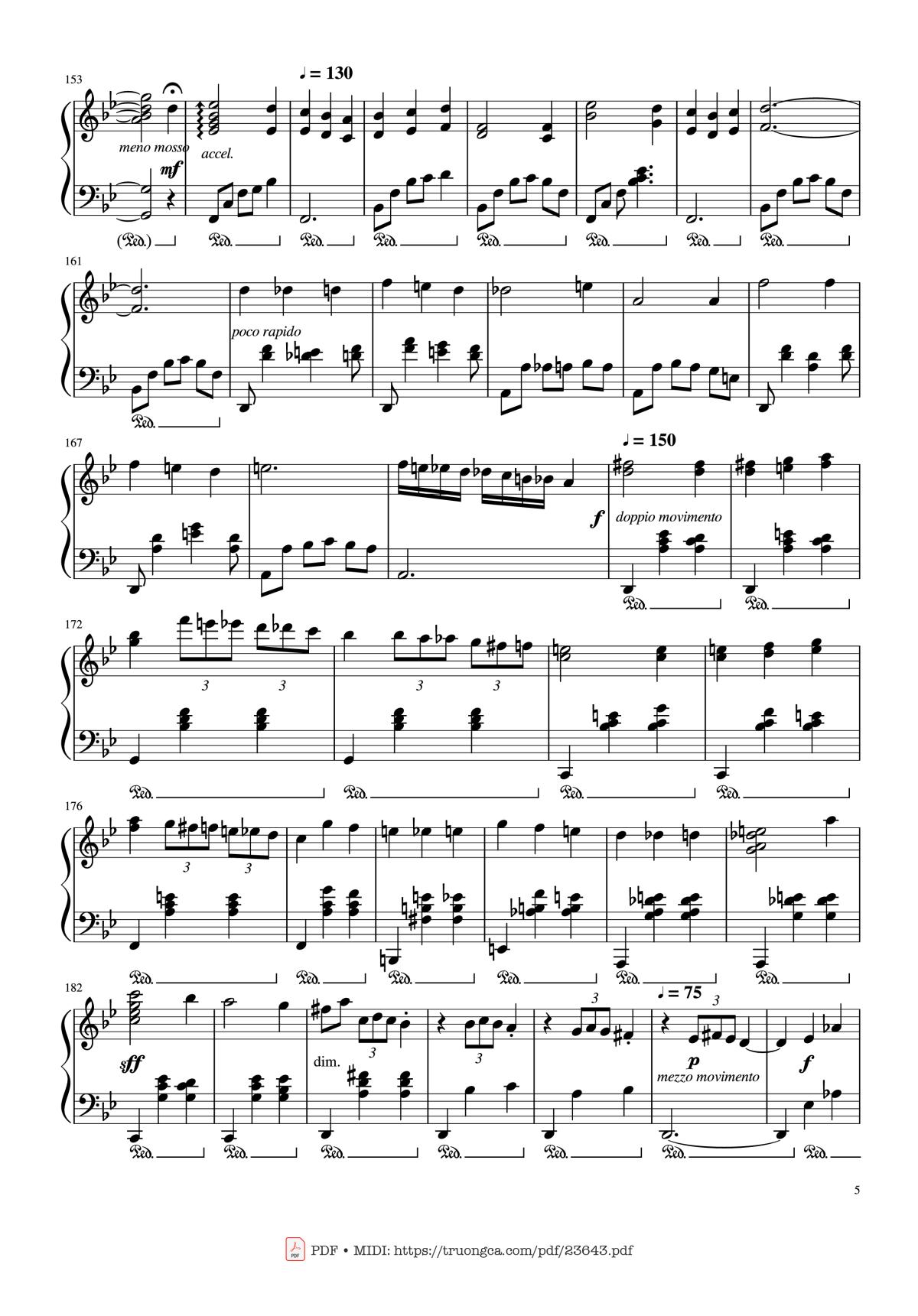 Page 5 of the piano sheet music PDF – Merry-Go-Round Of Life Sheet Piano by Joe Hisaishi