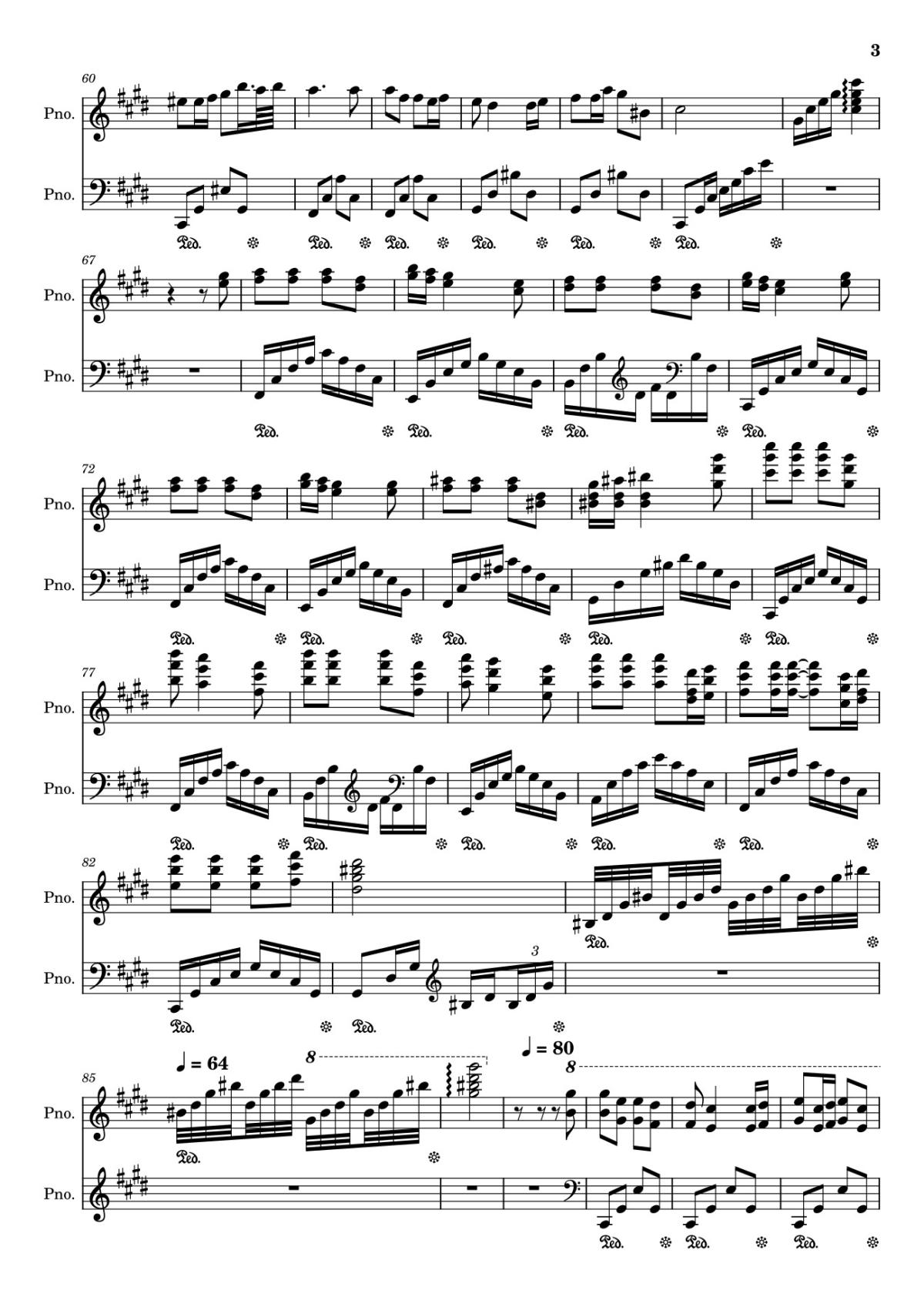 Page 3 of the piano sheet music PDF – Điệp khúc mùa xuân Sheet Piano (2016, C♯m) by Quốc Dũng