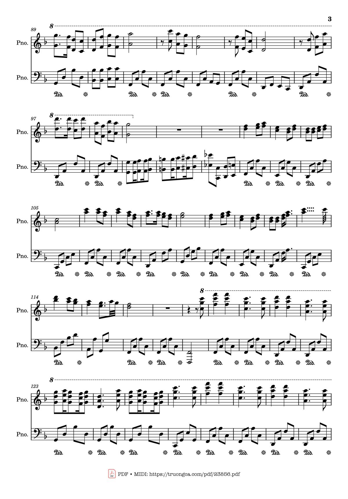 Page 3 of the piano sheet music PDF – Đón xuân Sheet Piano by Phạm Đình Chương