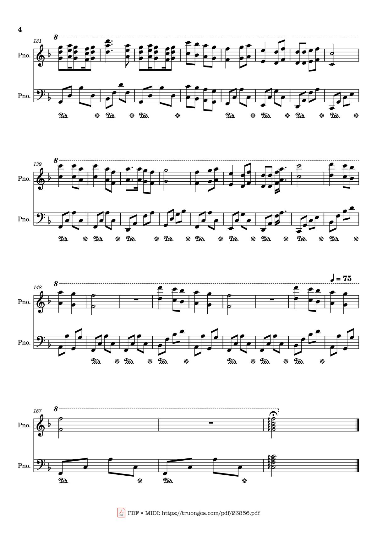 Page 4 of the piano sheet music PDF – Đón xuân Sheet Piano by Phạm Đình Chương