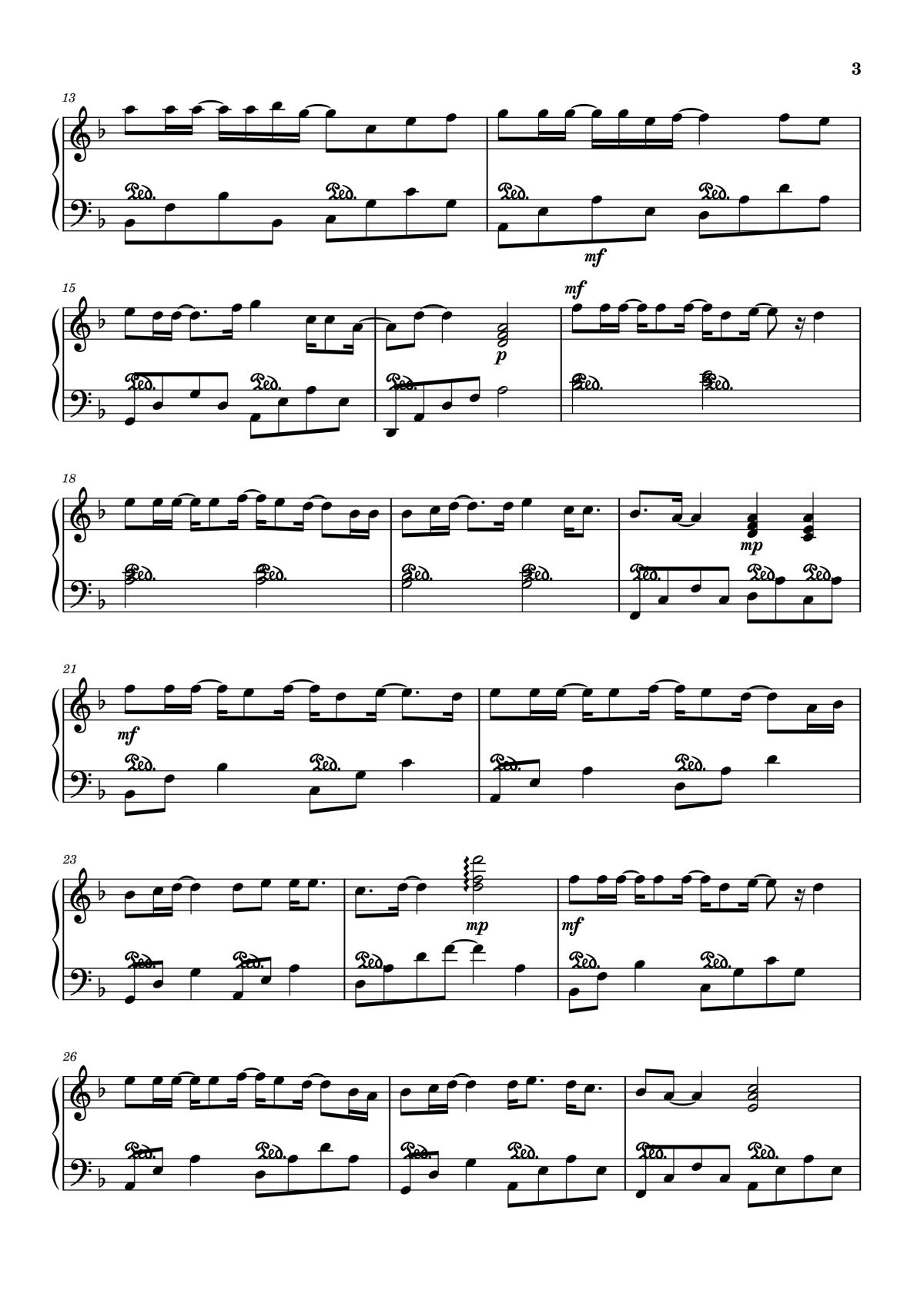 Page 3 of the piano sheet music PDF – Cause I Love You Sheet Piano by Nghiep