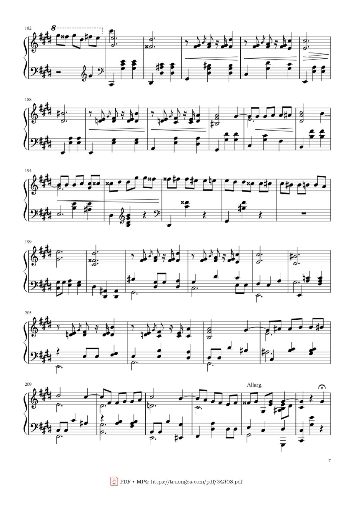 Page 7 of the piano sheet music PDF Piano – Happy Birthday Variations Sheet Piano by Piano Ninja
