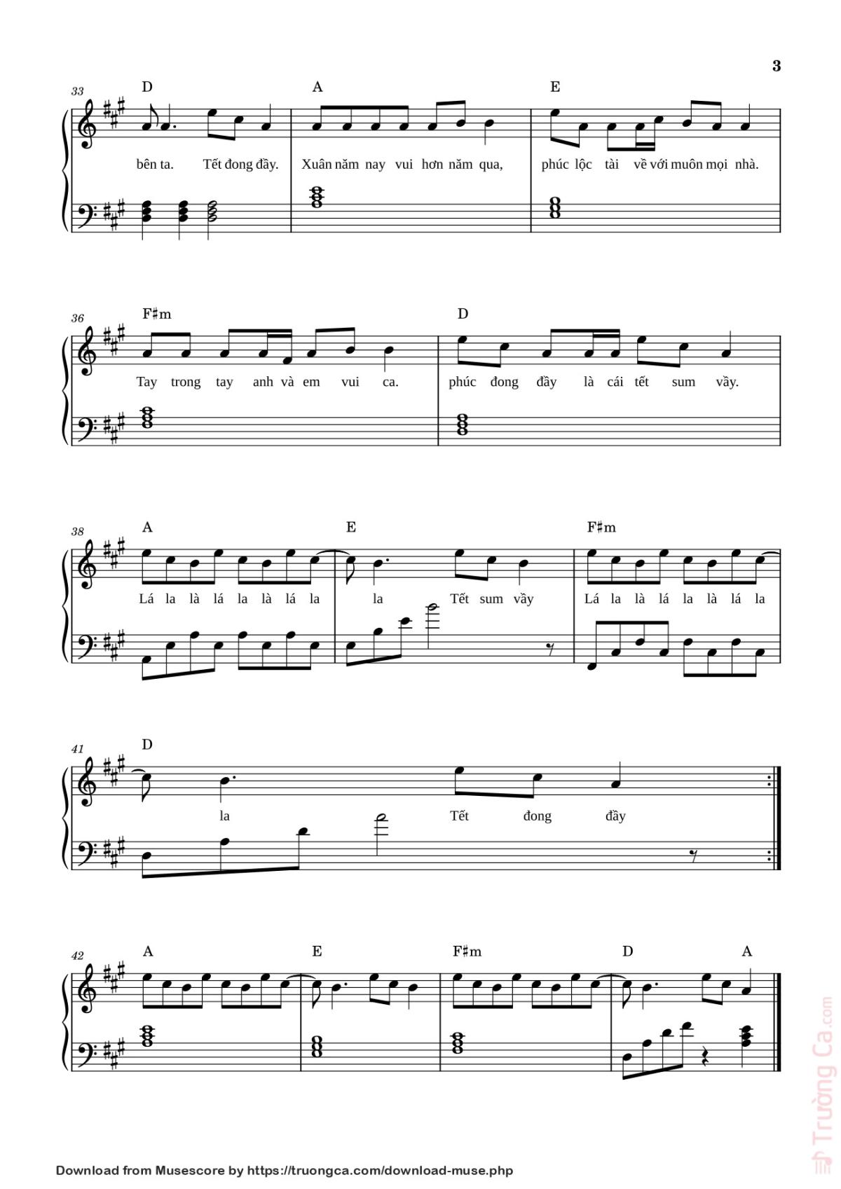 Ngoài đường đông vui tràn ngập bao tiếng ca, Trang 3