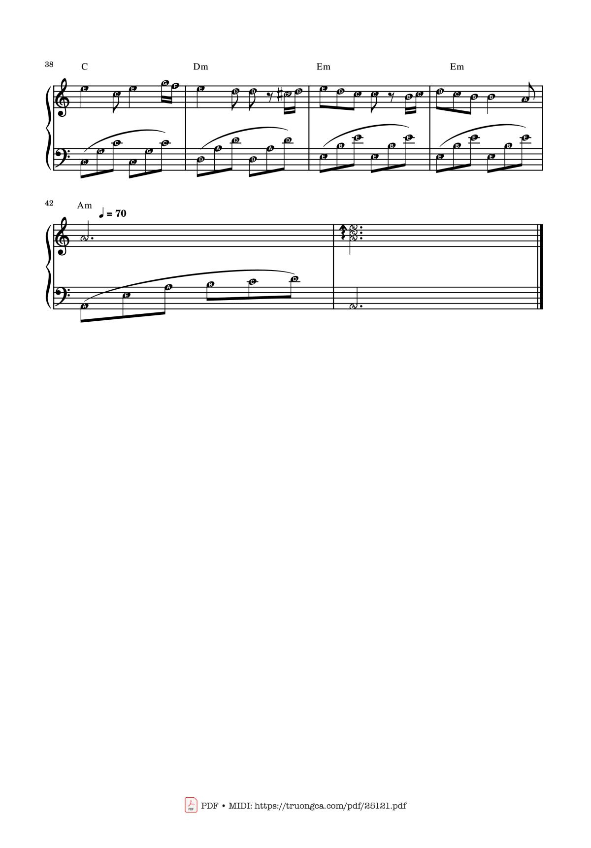 Page 3 of the piano sheet music PDF – Mùa xuân đầu tiên Piano easy by NS Văn Cao