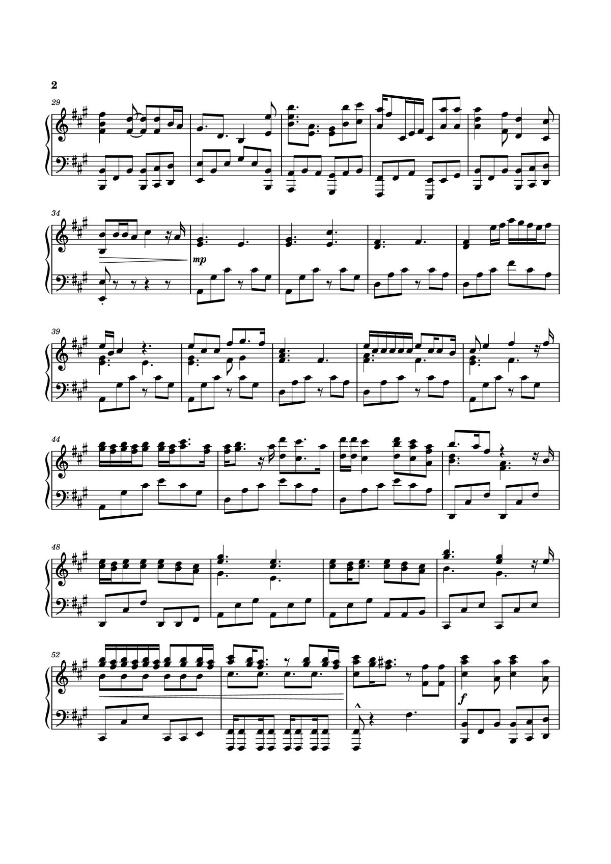 Page 2 of the piano sheet music PDF – Die With A Smile Sheet Piano by Truman3450