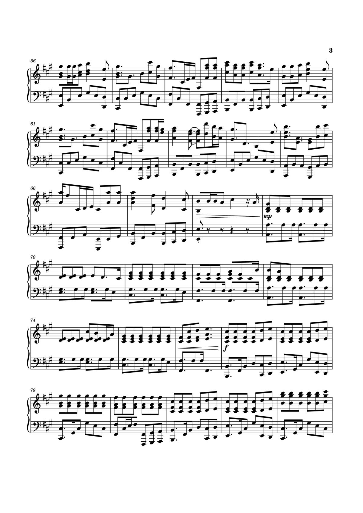 Page 3 of the piano sheet music PDF – Die With A Smile Sheet Piano by Truman3450