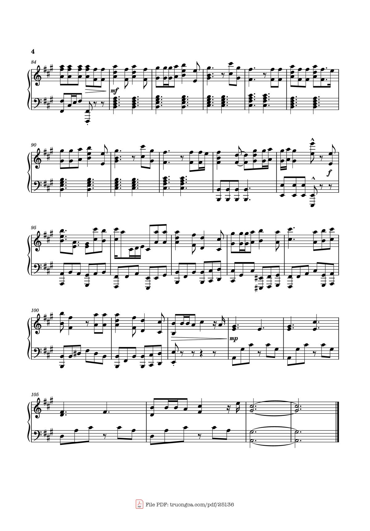 Page 4 of the piano sheet music PDF – Die With A Smile Sheet Piano by Truman3450