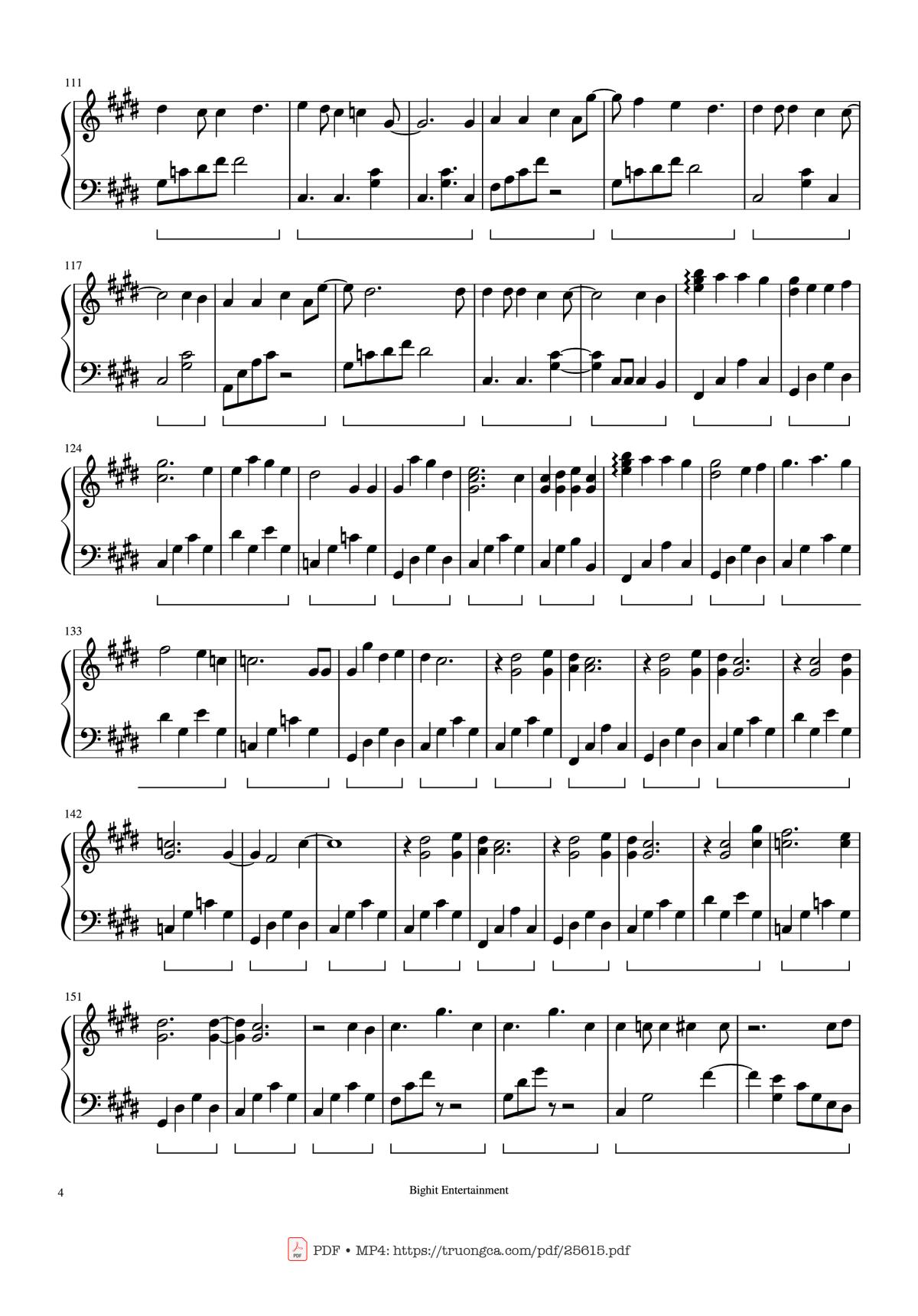 Page 4 of the piano sheet music PDF Piano – Still With You Piano by Arranged by Myee89