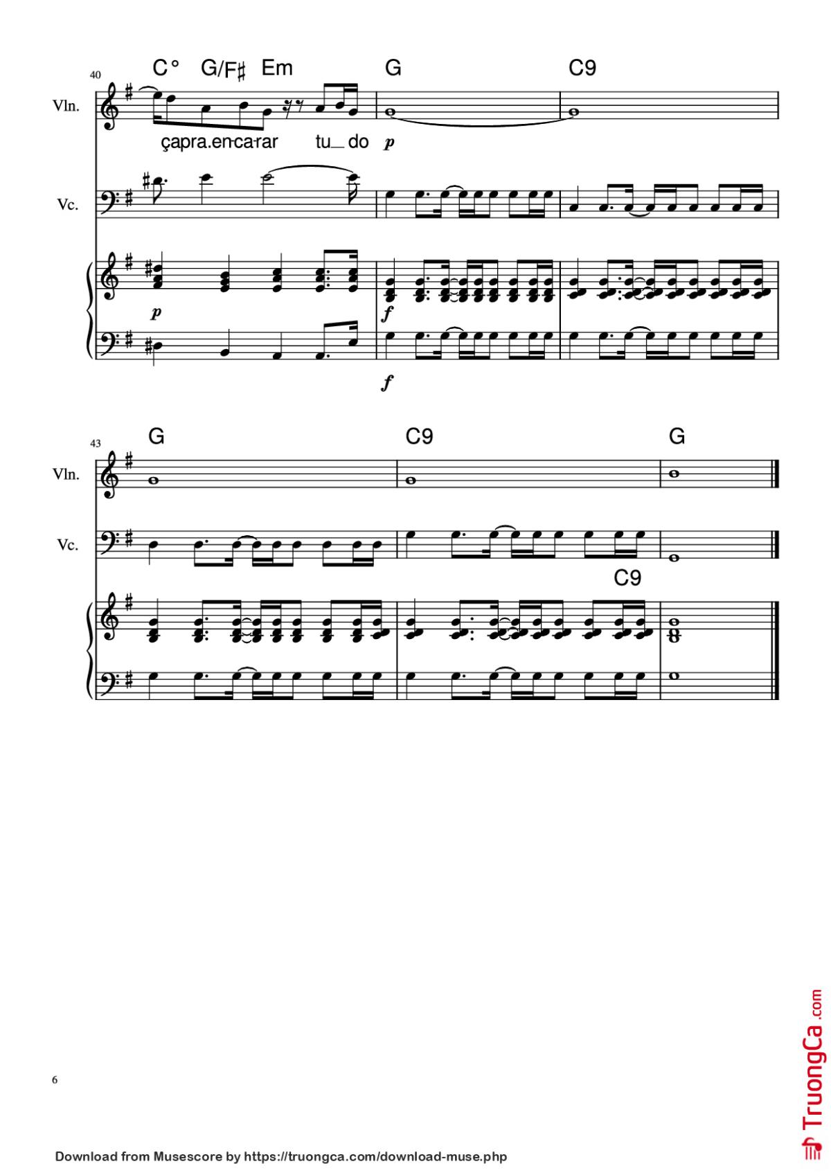 Page 6 of the piano sheet music PDF Piano – Dia Especial Piano by Undefined