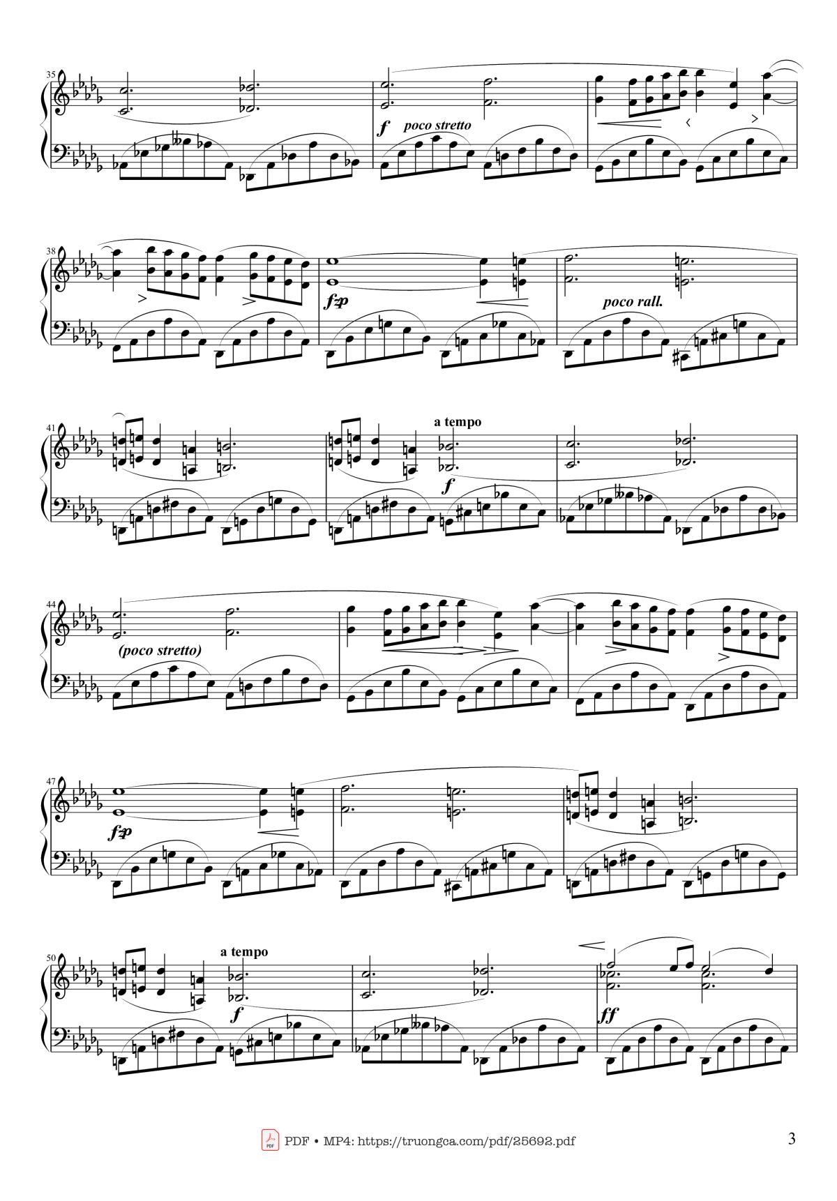 Page 3 of the piano sheet music PDF Piano – Nocturne Op. 9 No. 1 by Chopin