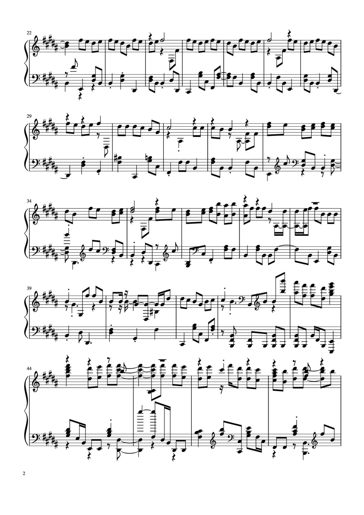 Page 2 of the piano sheet music PDF Piano – Đừng làm trái tim anh đau Piano by Bởi: Sơn Tùng M-PT