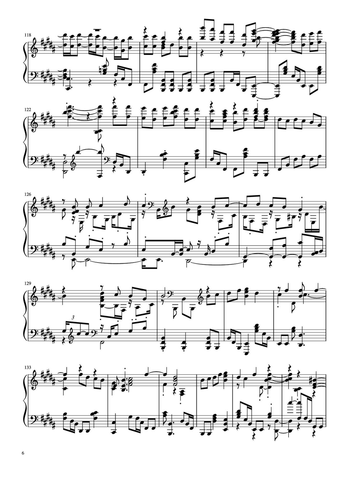 Page 6 of the piano sheet music PDF Piano – Đừng làm trái tim anh đau Piano by Bởi: Sơn Tùng M-PT