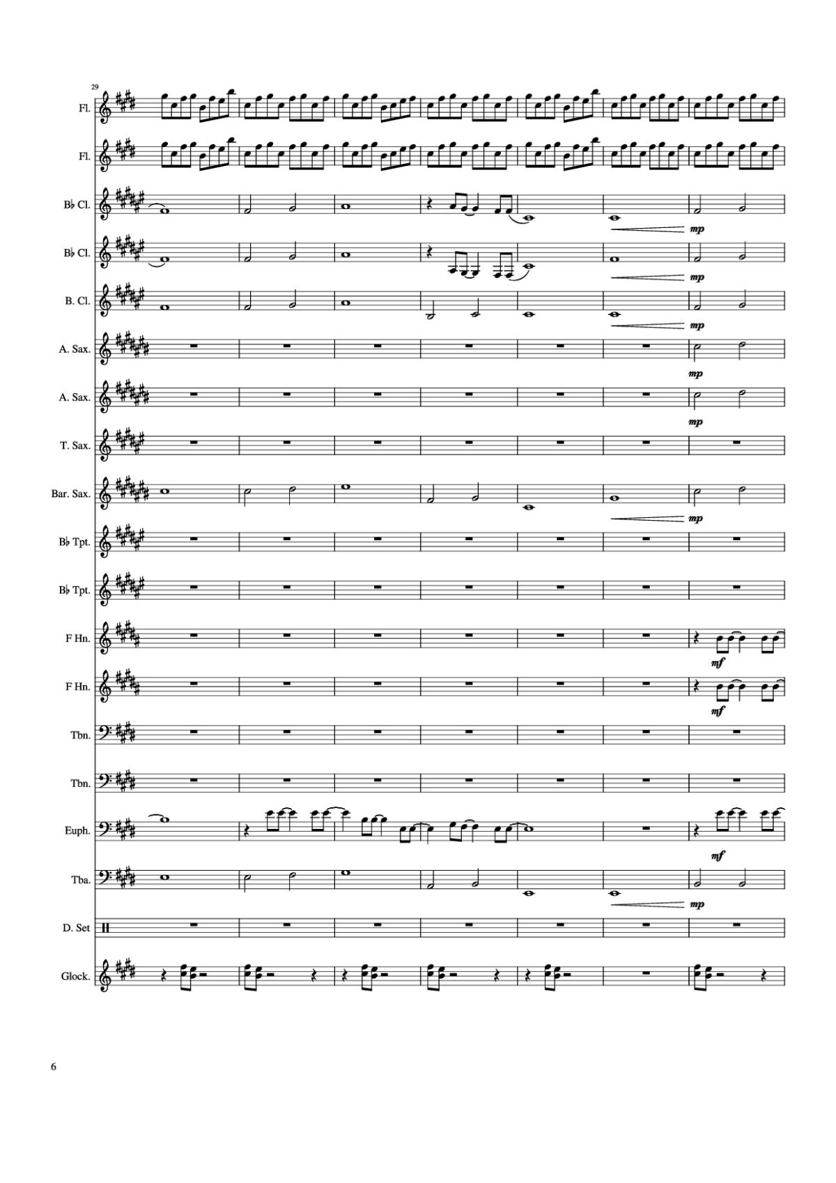 Page 6 of the piano sheet music PDF Piano – Weathering With You - Grand Escape Piano by Arr. Gracia