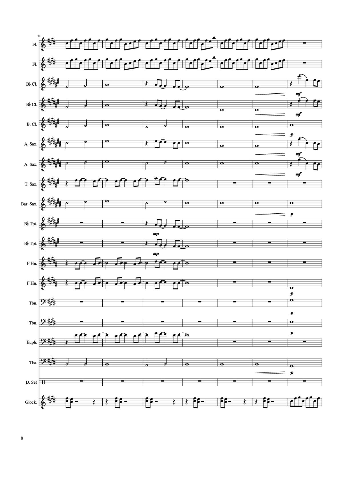Page 8 of the piano sheet music PDF Piano – Weathering With You - Grand Escape Piano by Arr. Gracia