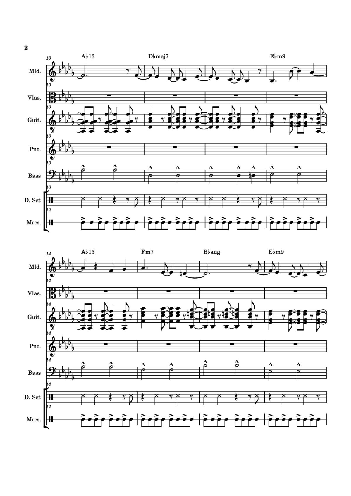 Page 2 of the piano sheet music PDF Piano Guitar Tab – From The Start Piano by Arrangement by ste