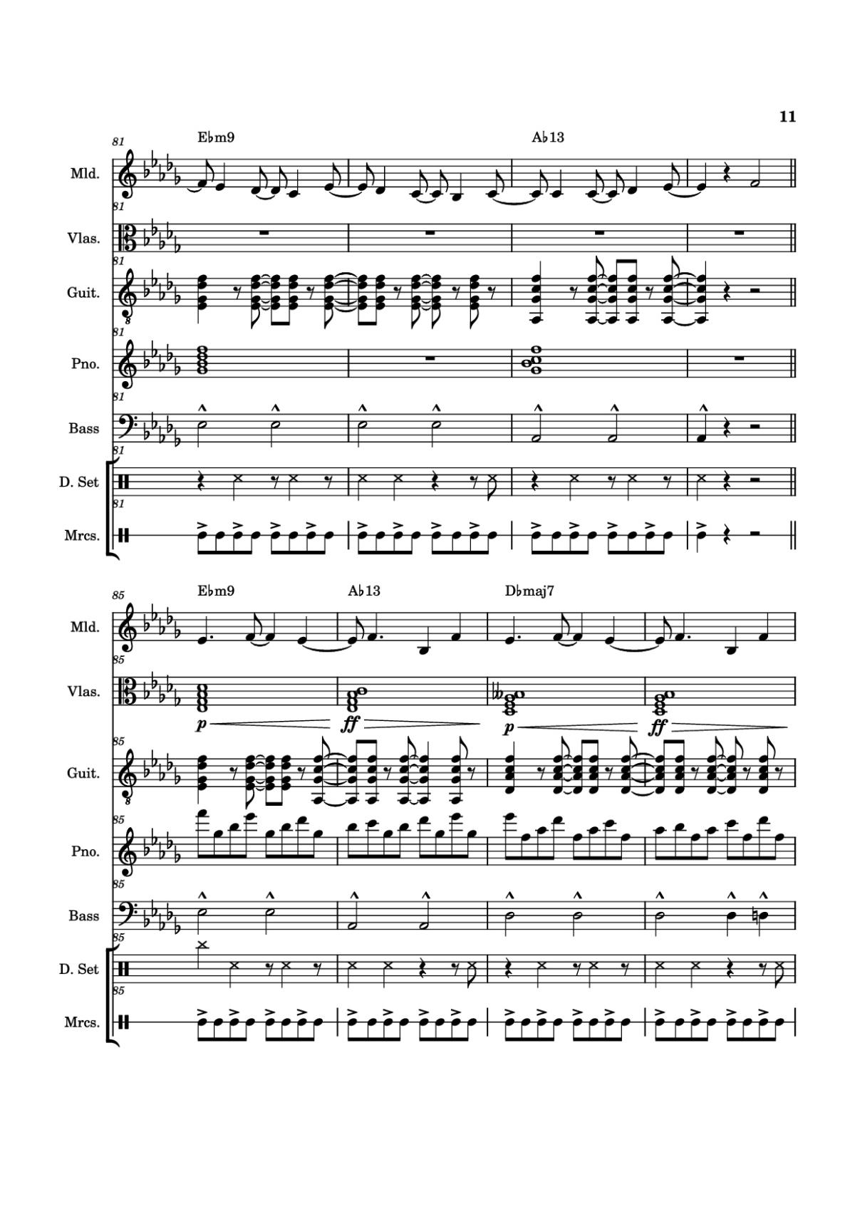 Page 11 of the piano sheet music PDF Piano Guitar Tab – From The Start Piano by Arrangement by ste