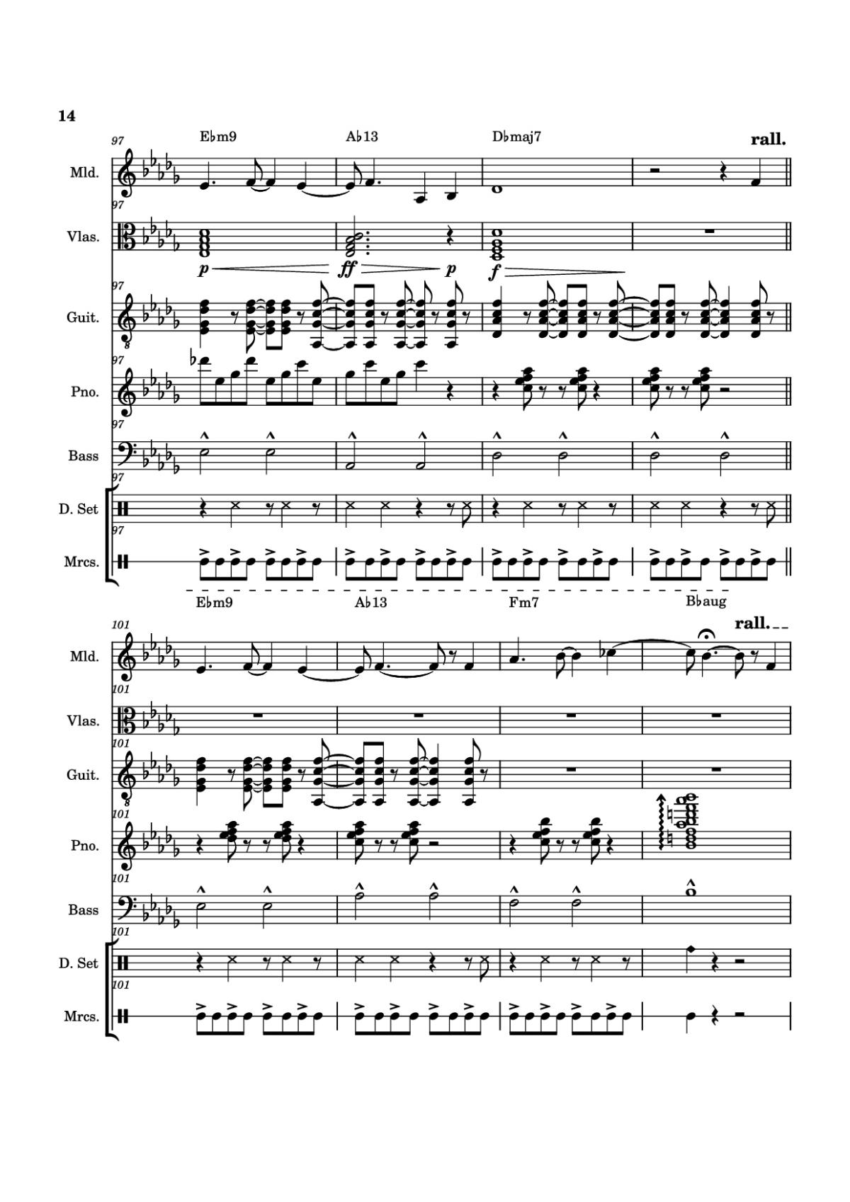 Page 14 of the piano sheet music PDF Piano Guitar Tab – From The Start Piano by Arrangement by ste