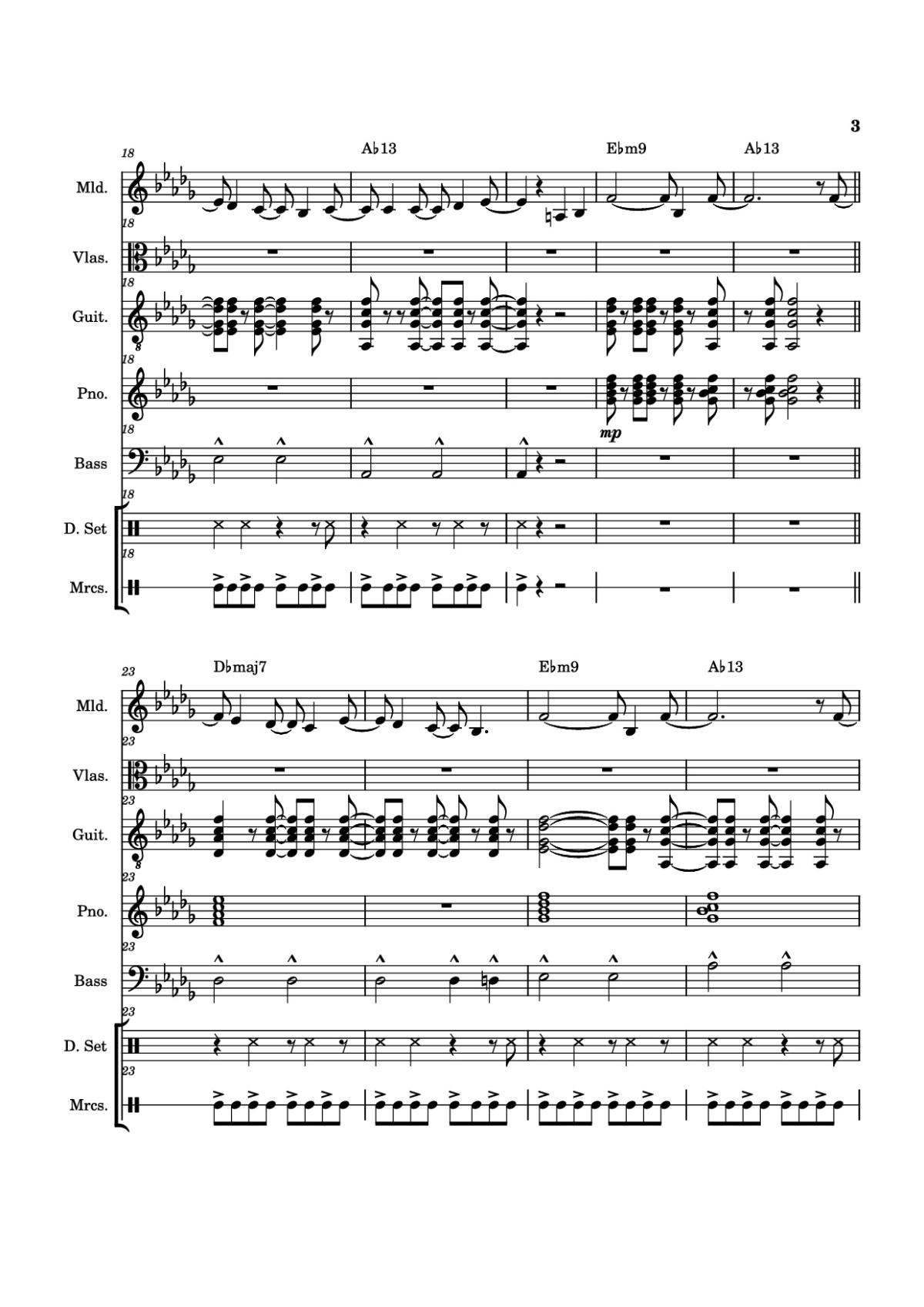 Page 3 of the piano sheet music PDF Piano Guitar Tab – From The Start Piano by Arrangement by ste