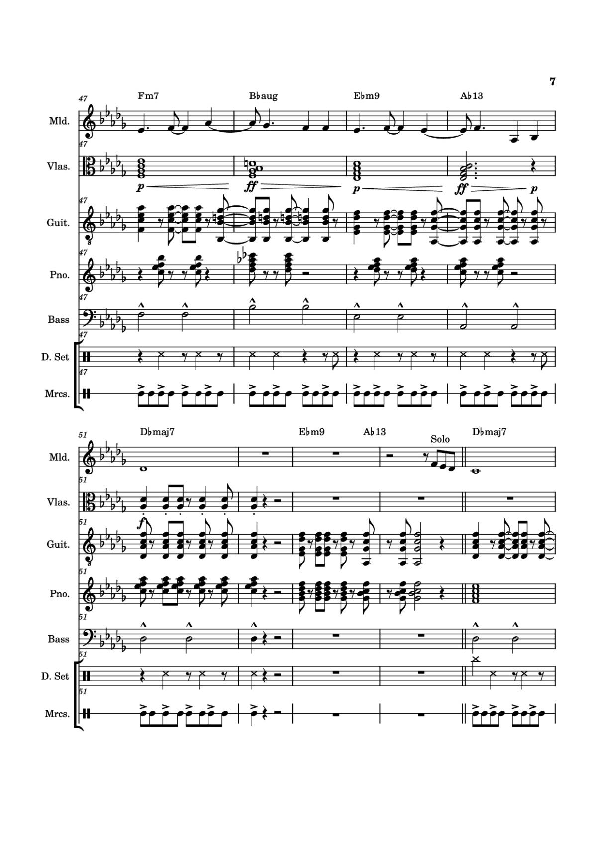 Page 7 of the piano sheet music PDF Piano Guitar Tab – From The Start Piano by Arrangement by ste