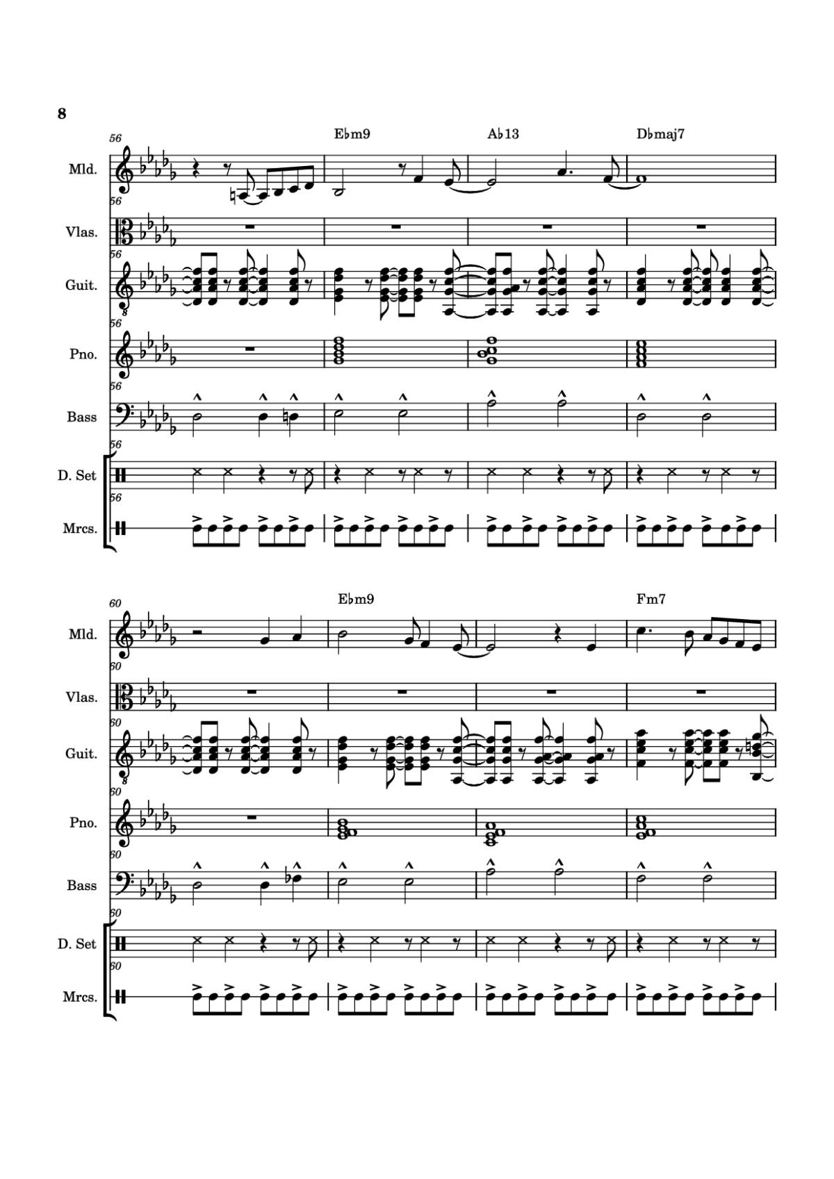 Page 8 of the piano sheet music PDF Piano Guitar Tab – From The Start Piano by Arrangement by ste