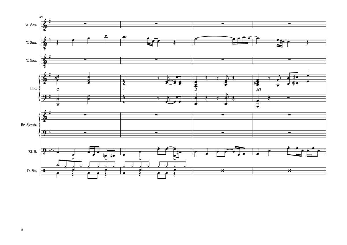 Page 18 of the piano sheet music PDF Piano Guitar Tab – 176th Street Piano by Transcribed by