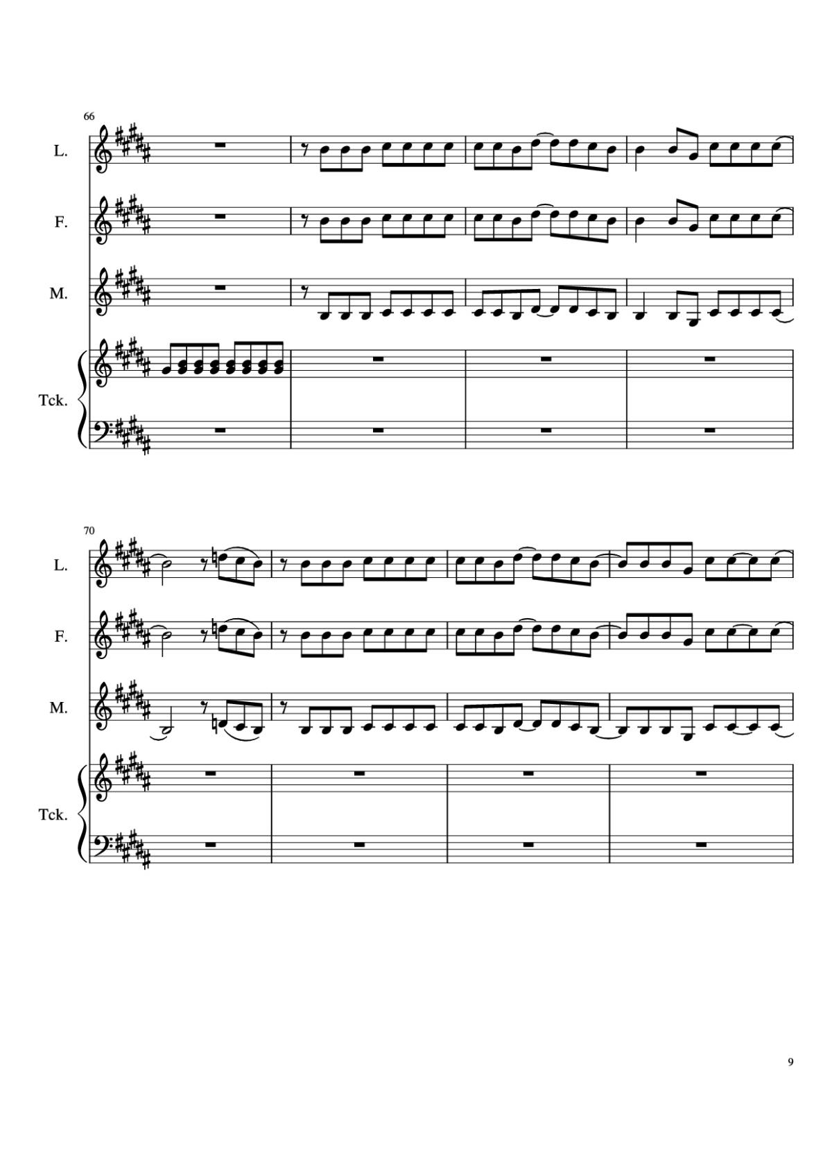 Page 9 of the piano sheet music PDF Piano – The Ballad Of Sara Berry Piano by Music and Lyrics by