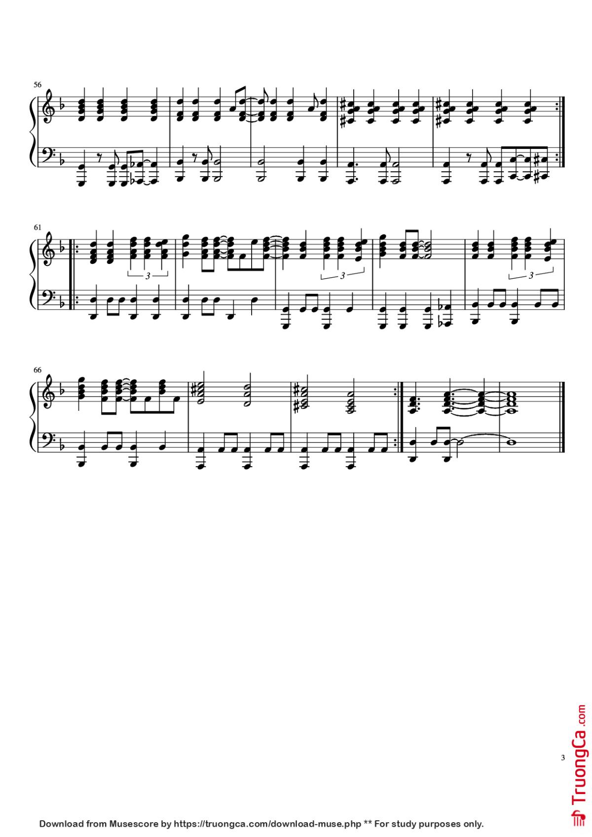 Page 3 of the piano sheet music PDF Piano – Back to Black Piano by Amy Winehouse