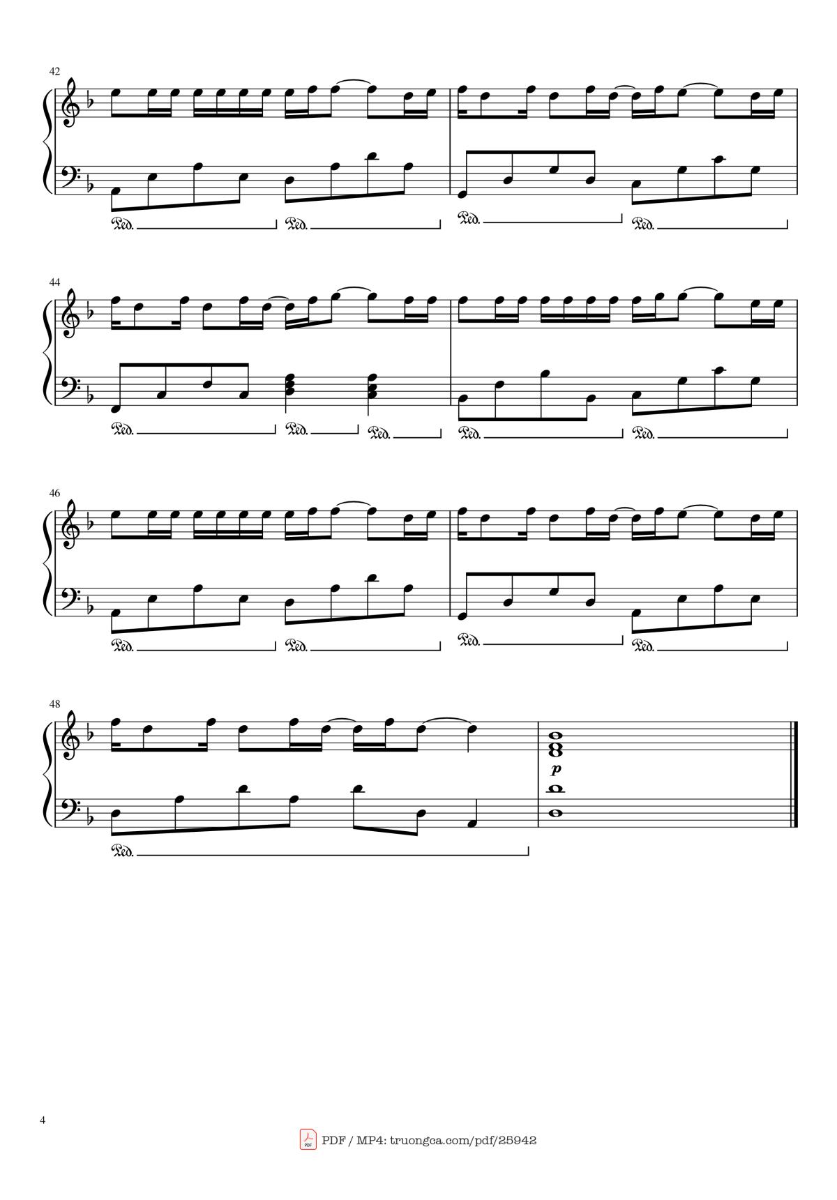 Page 4 of the piano sheet music PDF Piano – Cause I Love You Piano by Noo Phước Thịnh