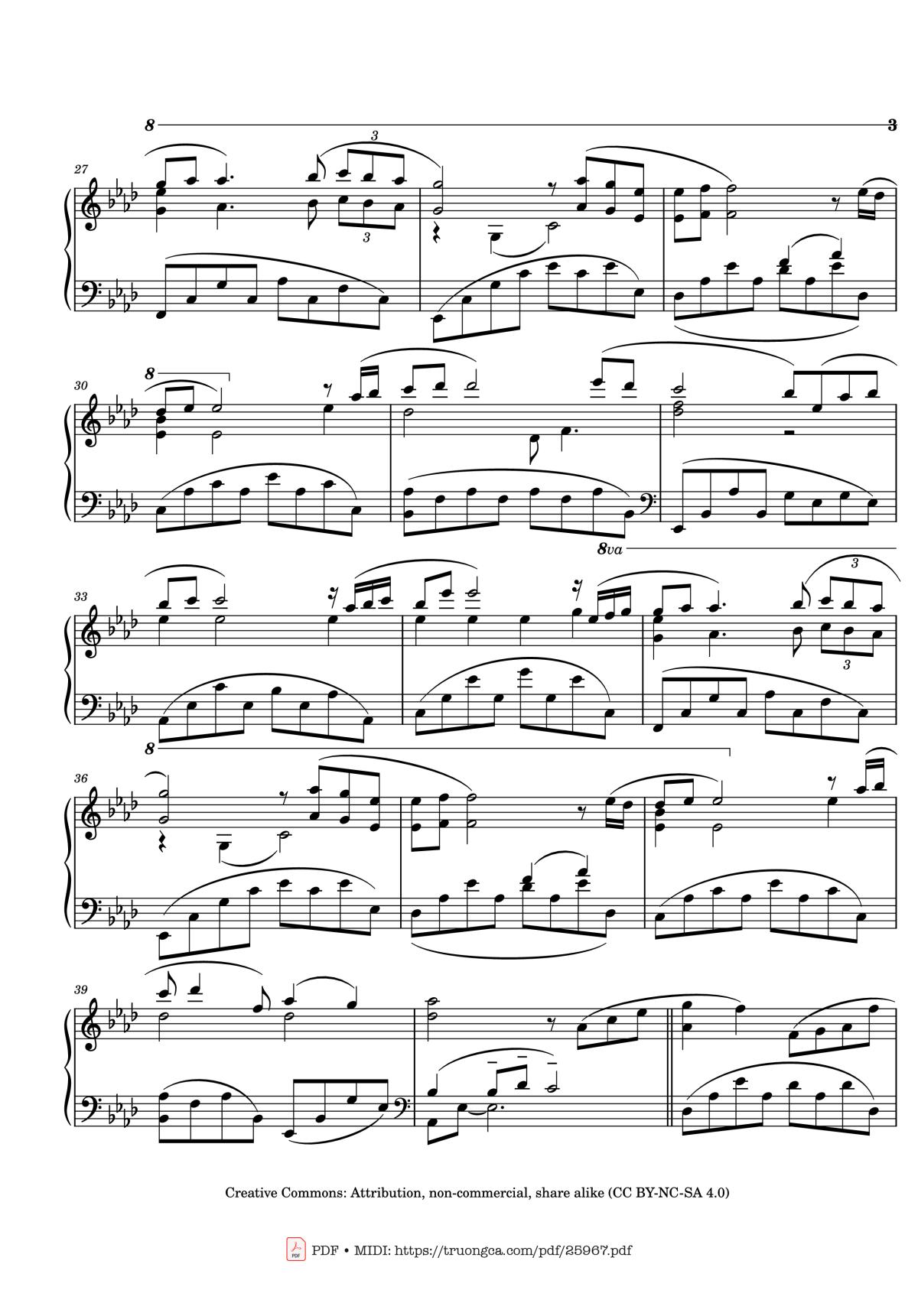 Page 3 of the piano sheet music PDF Piano – Kiss The Rain Piano by Yiruma