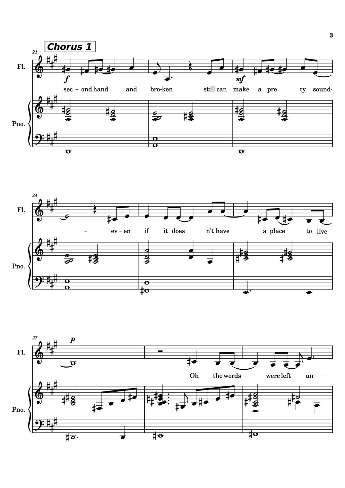 Page 3 of the piano sheet music PDF Piano – Second Hand Baby White Grand Piano by SCOTT WITMANN and MARC SHAIMAN