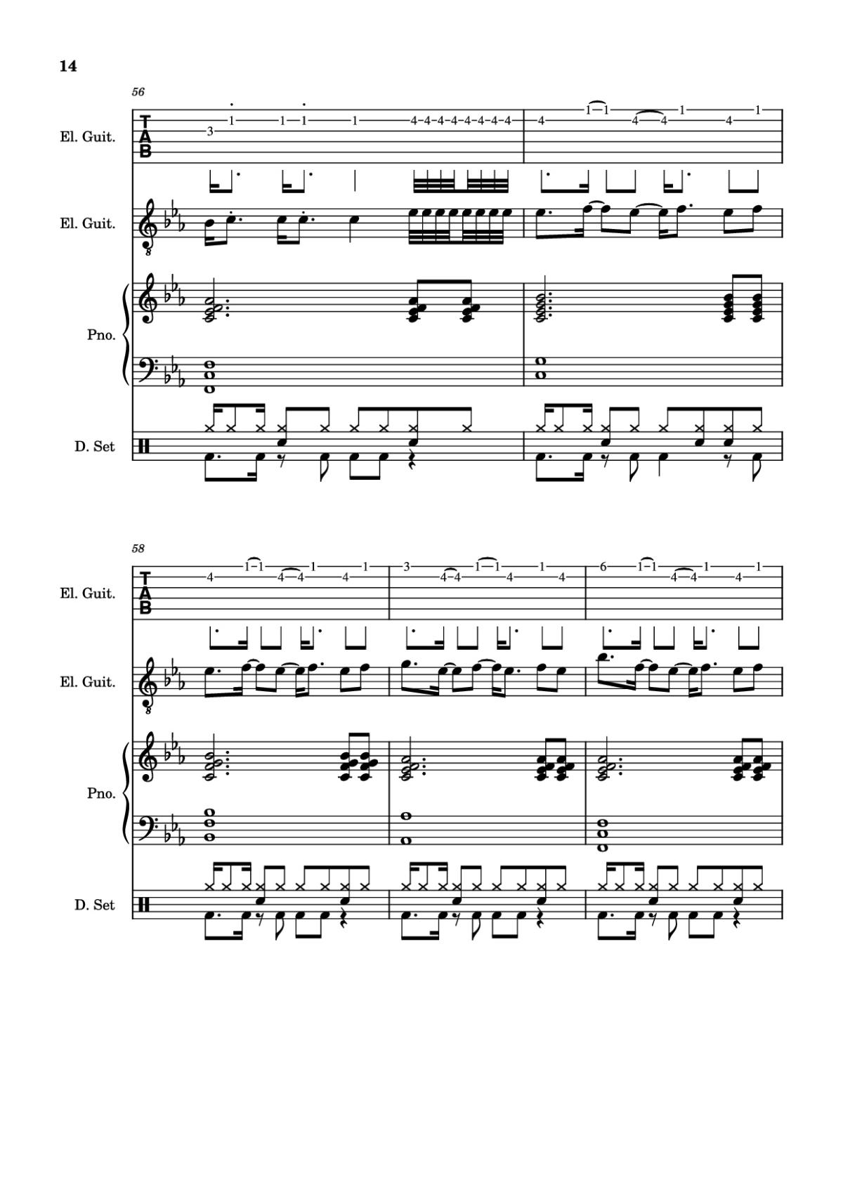 Page 14 of the piano sheet music PDF – Dark Necessities Piano by ManoGhostBoy