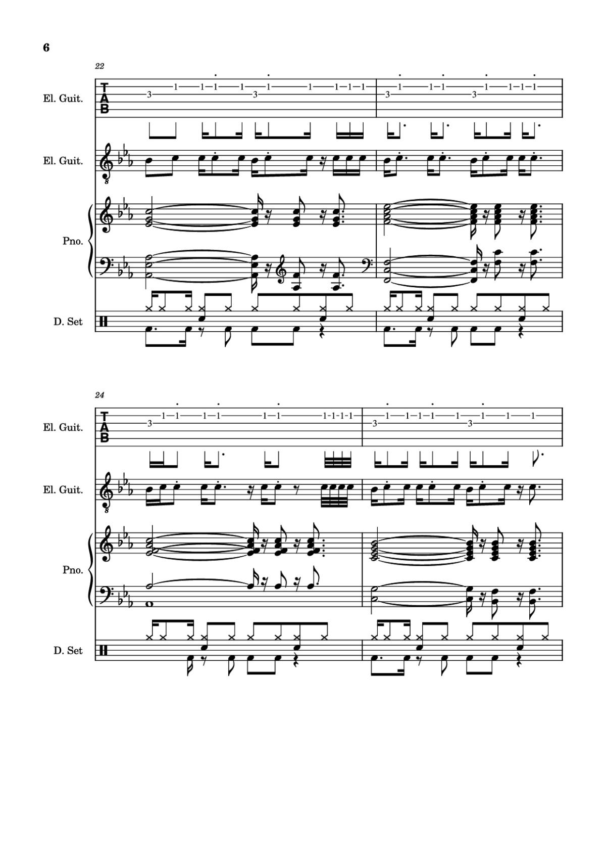 Page 6 of the piano sheet music PDF – Dark Necessities Piano by ManoGhostBoy