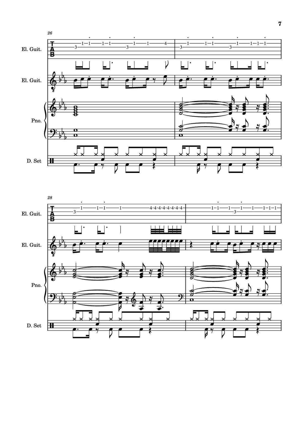 Page 7 of the piano sheet music PDF – Dark Necessities Piano by ManoGhostBoy