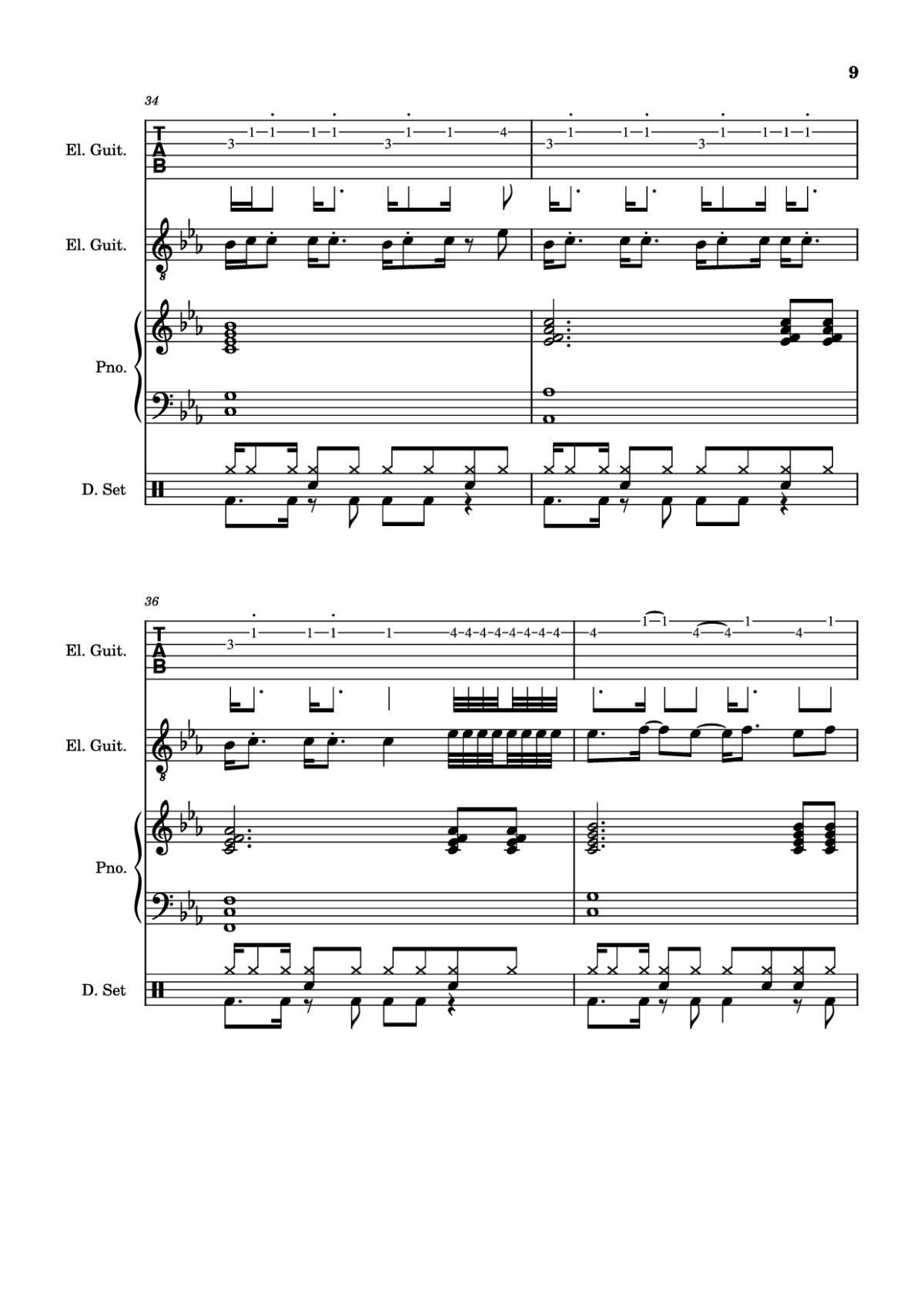 Page 9 of the piano sheet music PDF – Dark Necessities Piano by ManoGhostBoy