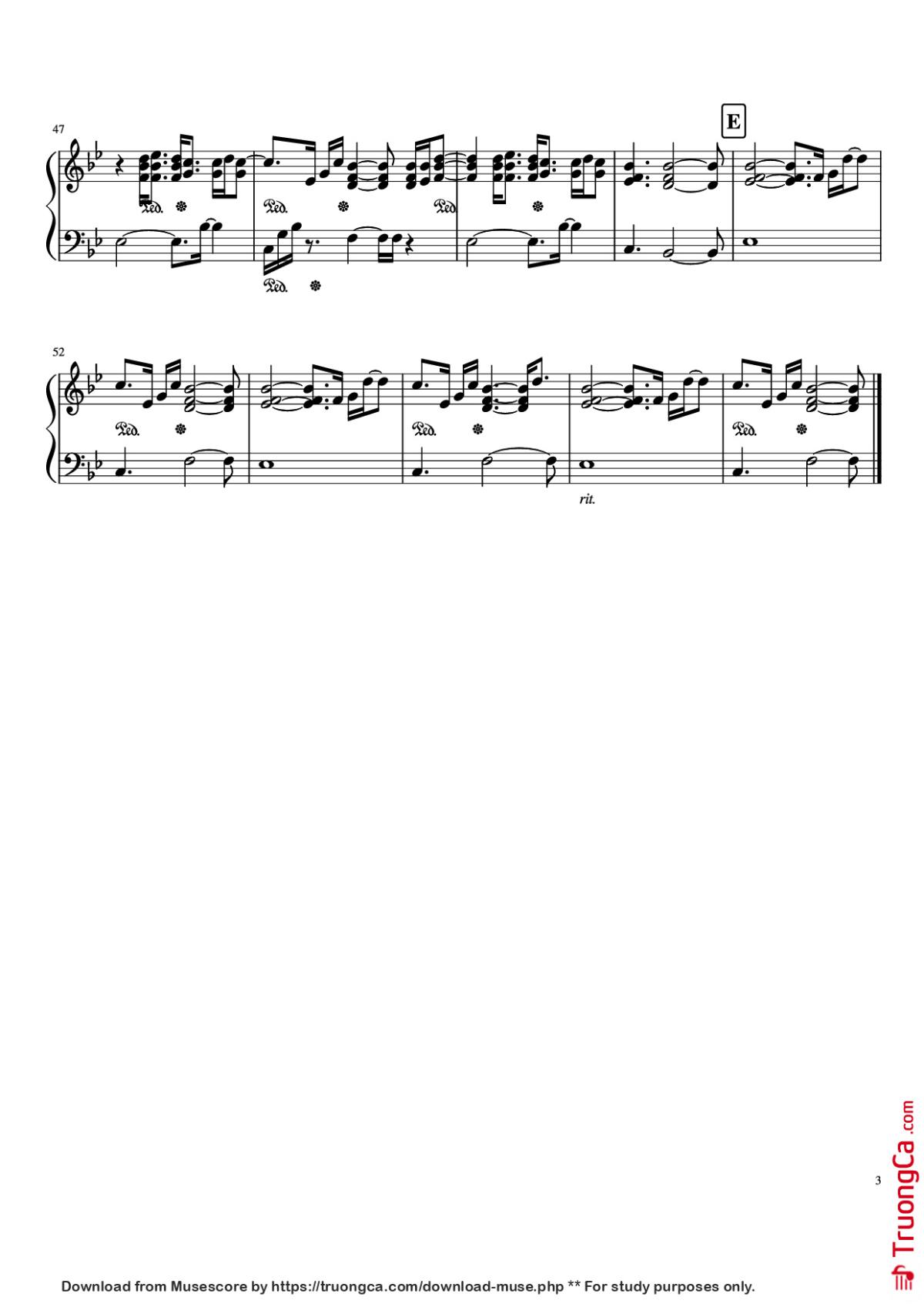 Page 3 of the piano sheet music PDF Piano – (No One Knows Me) Like The Piano by Produced By Rodaidh McDonald & Sampha
