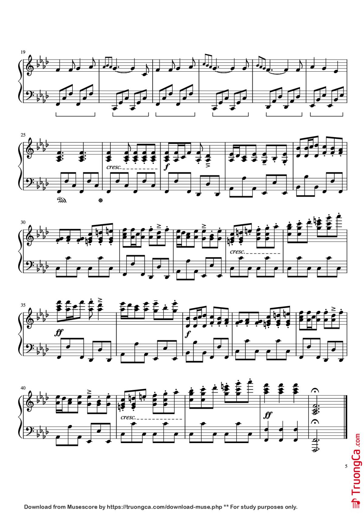 Page 5 of the piano sheet music PDF Piano – Scenes From An Unknown Movie Piano by Brent Buyse
