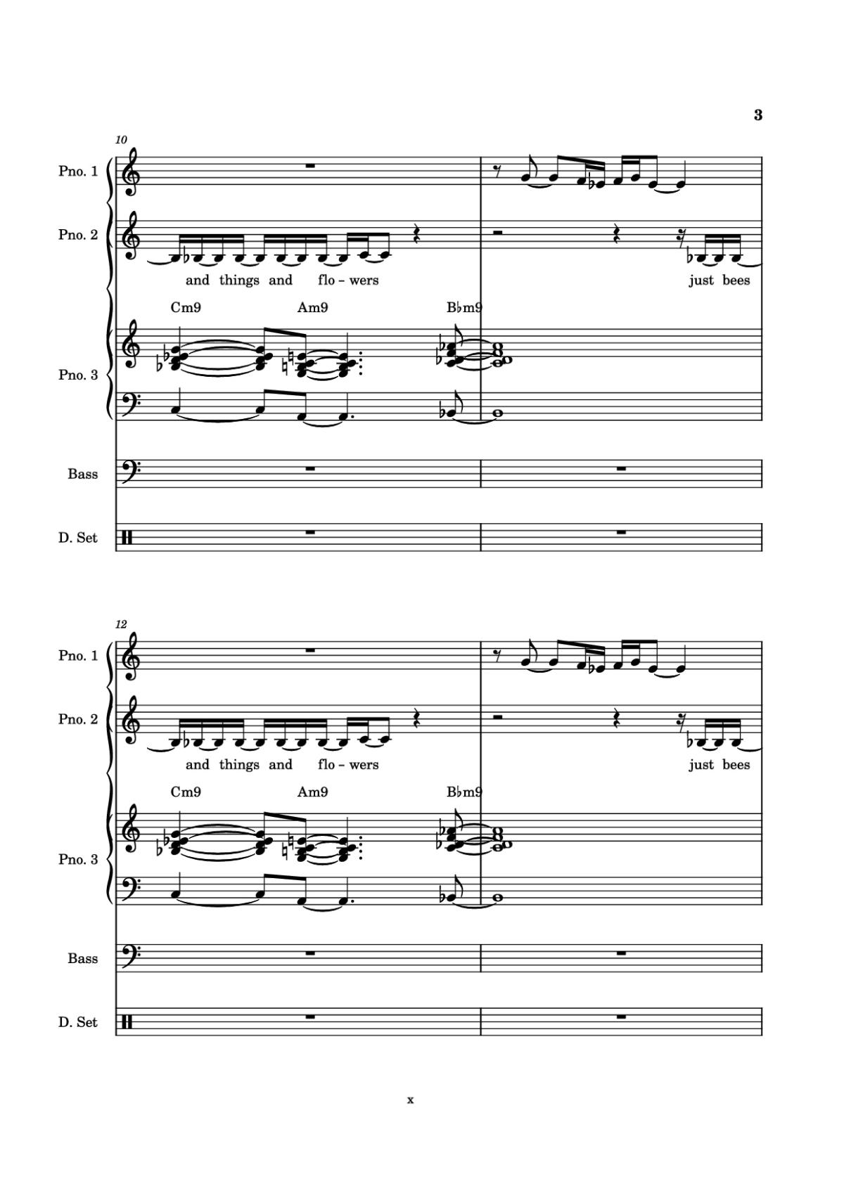 Page 3 of the piano sheet music PDF Piano Guitar Tab – Everybody Loves the Sunshine Piano by Arr. Mohsam