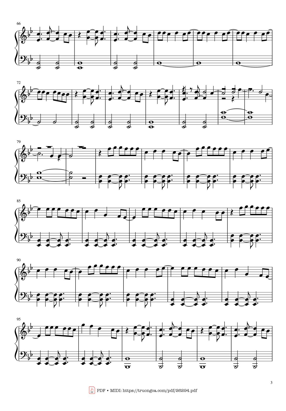 Page 3 of the piano sheet music PDF Piano – Steal My Girl Piano by Composed by: One Direction Arranged by: Matthew Smith-Spangler