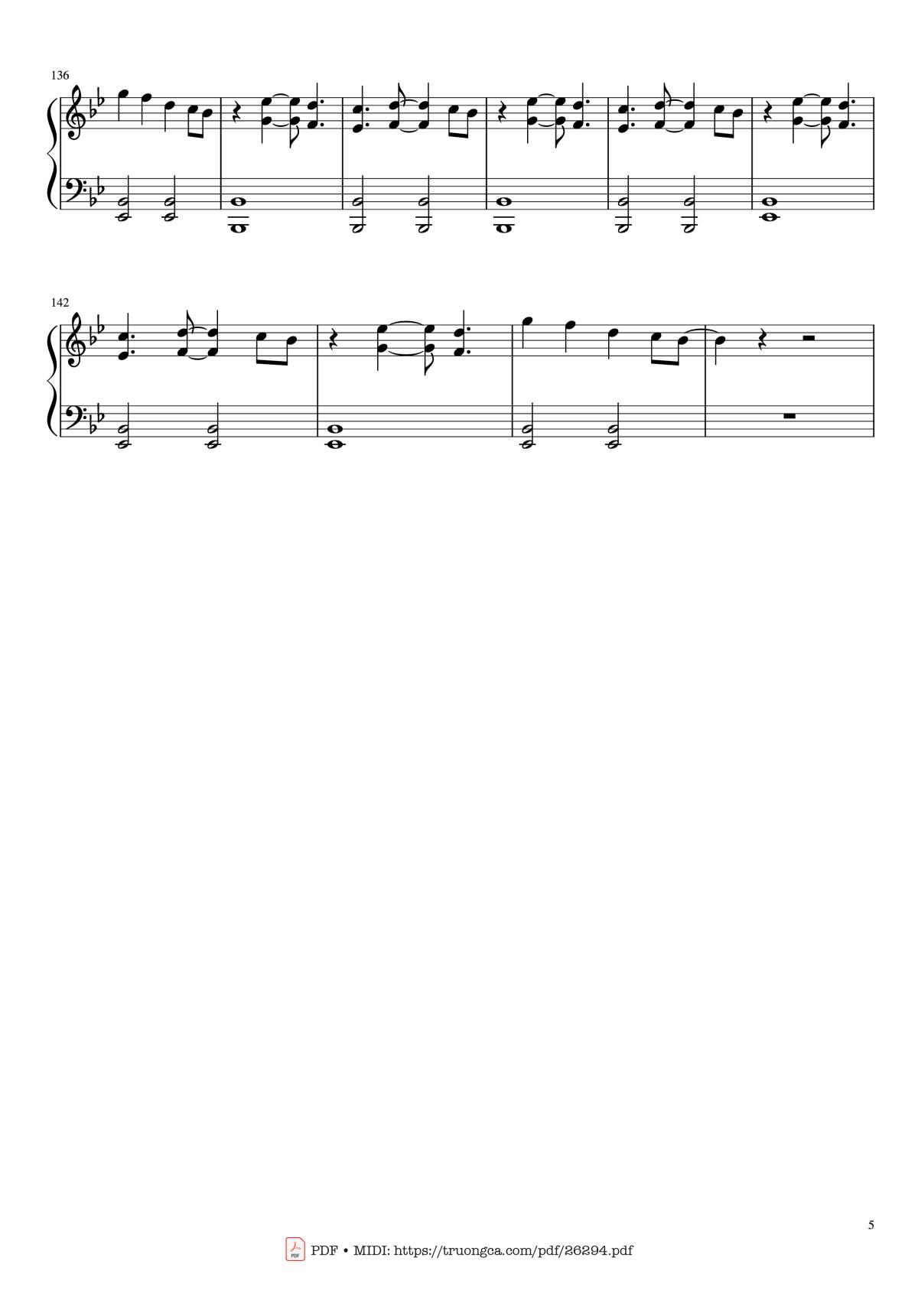 Page 5 of the piano sheet music PDF Piano – Steal My Girl Piano by Composed by: One Direction Arranged by: Matthew Smith-Spangler