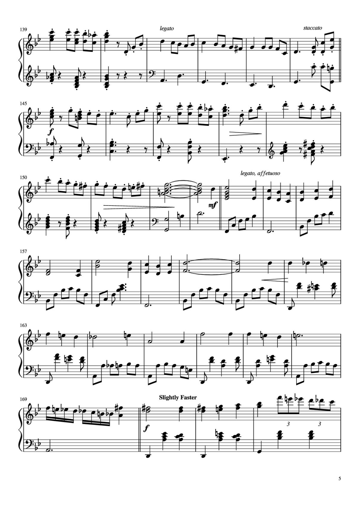 Page 5 of the piano sheet music PDF Piano – Merry-Go-Round of Life Piano by Joe Hisaishi
