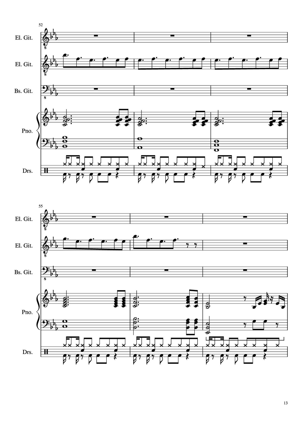 Page 13 of the piano sheet music PDF – Dark Necessities Piano by JaronTu