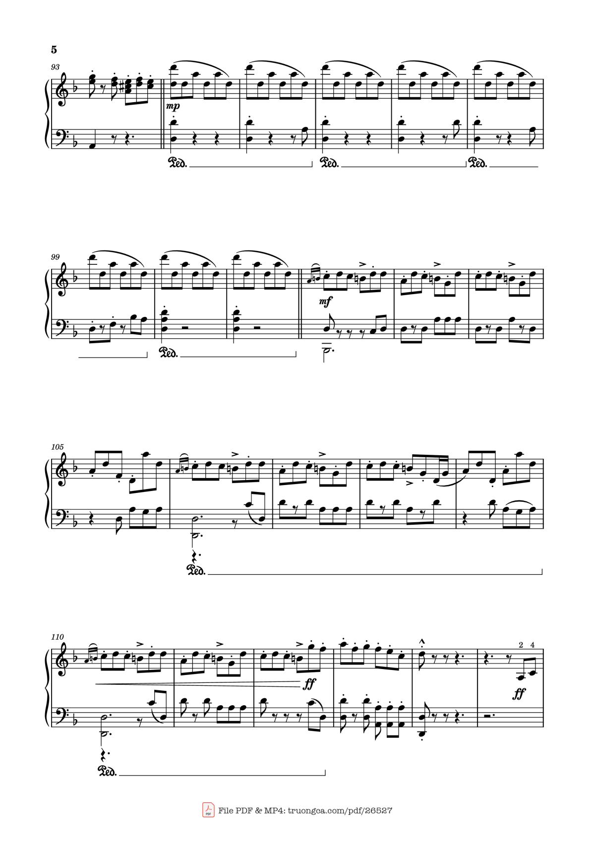 Page 5 of the piano sheet music PDF Piano – He