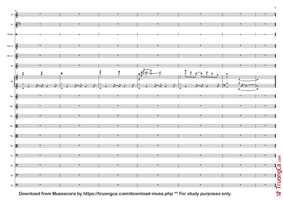 Page 7 of the piano sheet music PDF – Forrest Gump Piano by A. Silvestri
