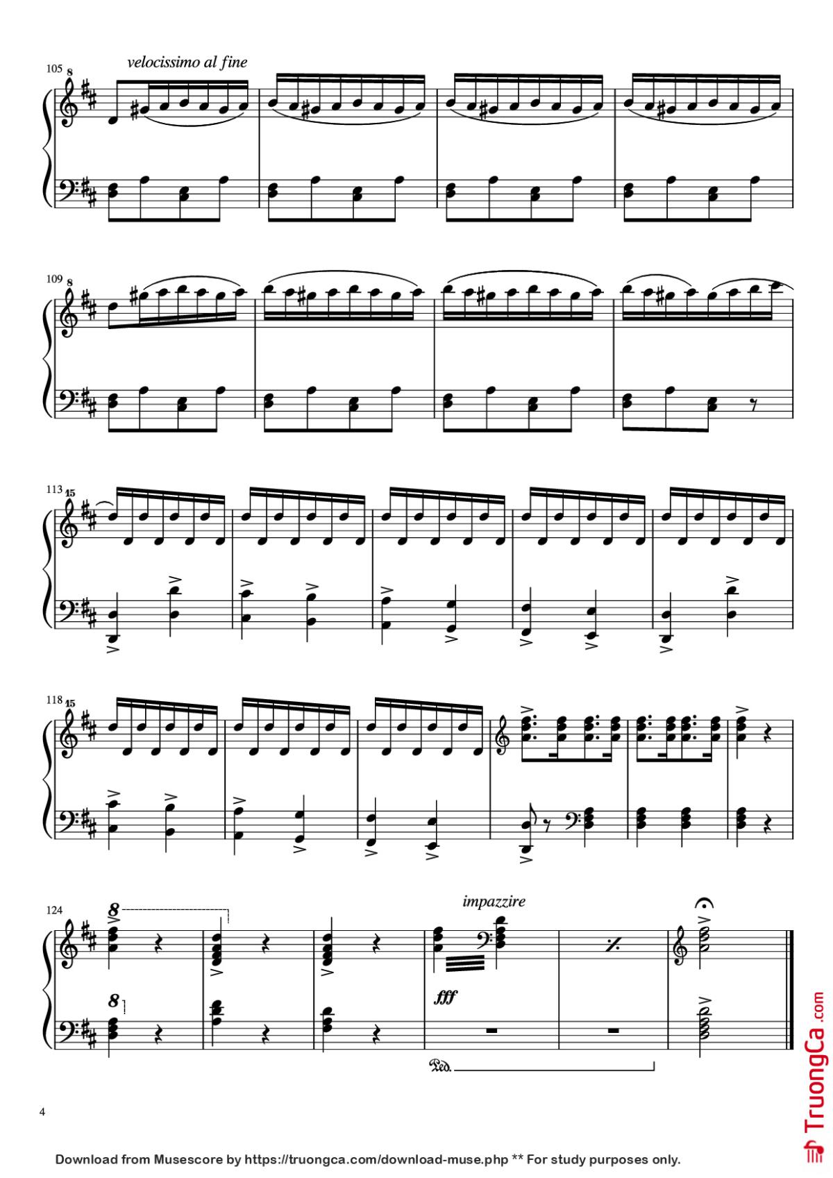Page 4 of the piano sheet music PDF Piano – CANCAN Piano by Jacques Offenbach (1819—1880